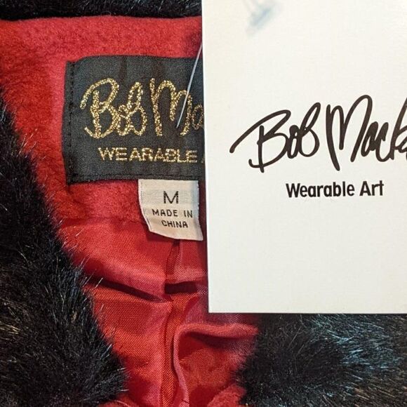 🆕 NWT BOB MACKIE WEARABLE ART LINED VEST - Picture 4 of 7